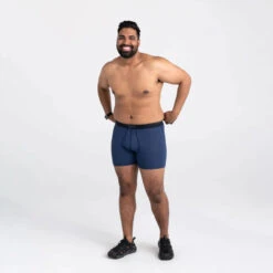Saxx Quest Quick Dry Mesh Boxer Brief / Midnight Blue II -Fashion Clothing sxbb70f mb2 2body f sp23 67511.1684780378