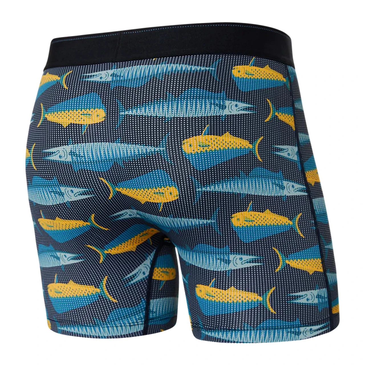 Saxx Quest Quick Dry Mesh Boxer Brief / Mahi Mahi Wahoo - Black 4 Saxx Quest Quick Dry Mesh Boxer Brief / Mahi Mahi Wahoo - Black - Image 2