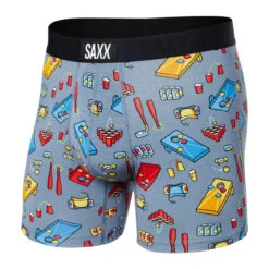 Saxx Vibe Boxer Brief: Beer Olympics: Grey