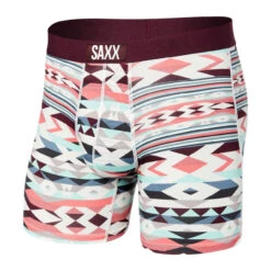 Saxx Vibe Super Soft Jersey Boxer Brief: Park Lodge Geo - Multi