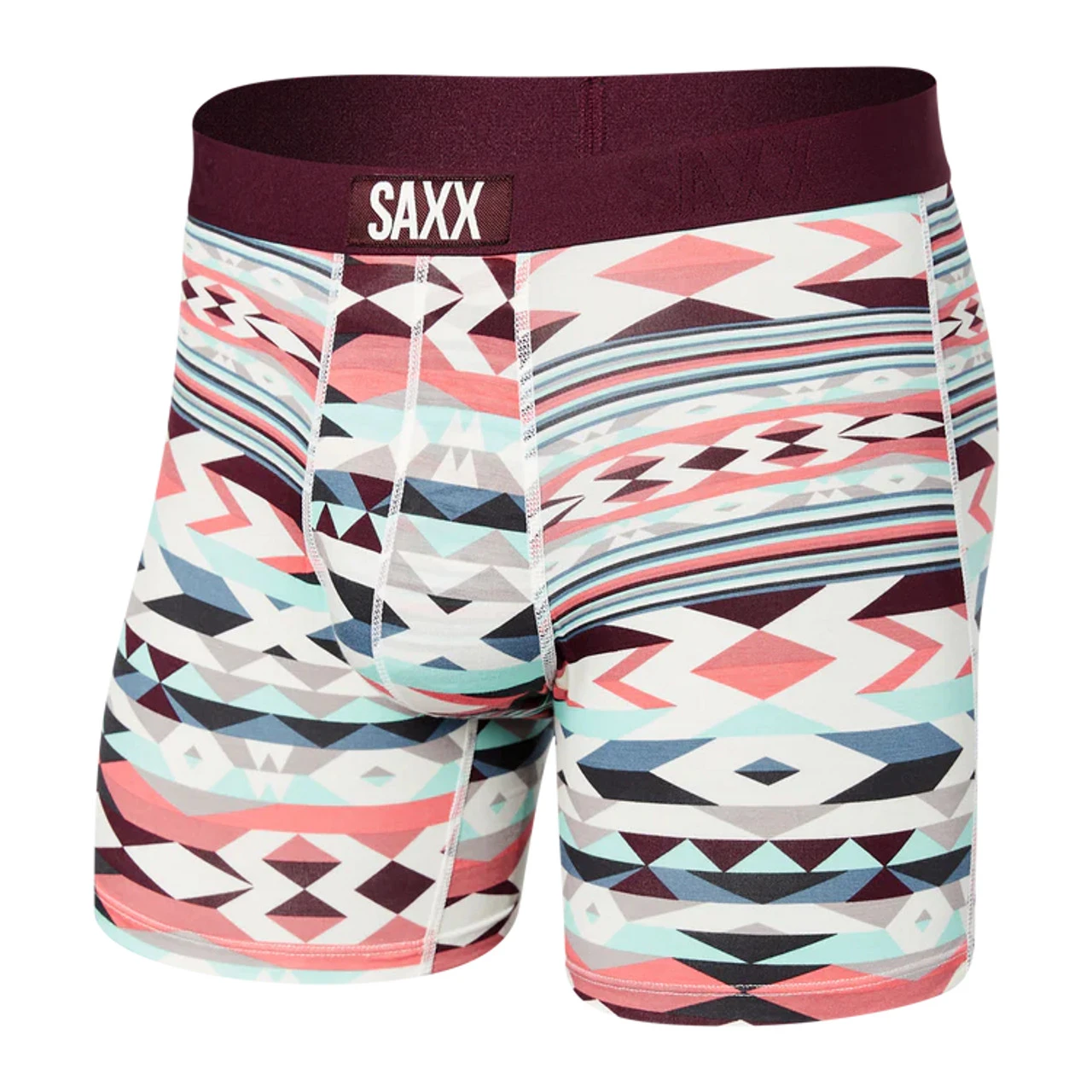 Saxx Vibe Super Soft Jersey Boxer Brief: Park Lodge Geo - Multi 3 Saxx Vibe Super Soft Jersey Boxer Brief: Park Lodge Geo - Multi