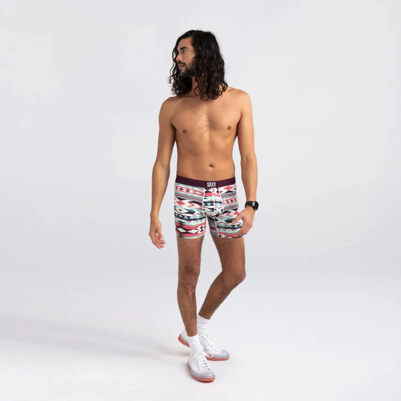 Saxx Vibe Super Soft Jersey Boxer Brief: Park Lodge Geo - Multi 5 Saxx Vibe Super Soft Jersey Boxer Brief: Park Lodge Geo - Multi - Image 3