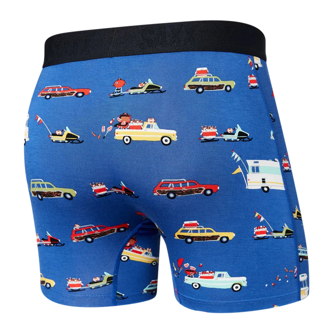 Saxx Vibe Super Soft Jersey Boxer Brief: Tailgate - Blue 4 Saxx Vibe Super Soft Jersey Boxer Brief: Tailgate - Blue - Image 2