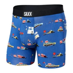 Saxx Vibe Super Soft Jersey Boxer Brief: Tailgate - Blue