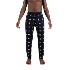Saxx 3 Snooze Pant: Gamer - Black