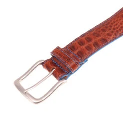 T.B. Phelps Travis Moc Croc Belt: Sport Rust With Blue Edge 7 T.B. Phelps Travis Moc Croc Belt: Sport Rust With Blue Edge -Fashion Clothing travis sport rust blue croco belt 2 6 37127.1623683424