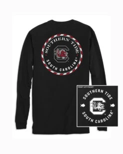 Southern Tide USC Gamecocks Long Sleeve Medallion T-Shirt: Black