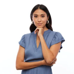 Brackish Feather Hoop Earring: Wit -Fashion Clothing wit feather hoop earring lifestyle 2 720x 80901.1651865229