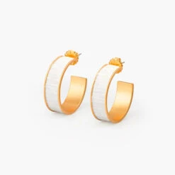 Brackish Feather Hoop Earring: Wit